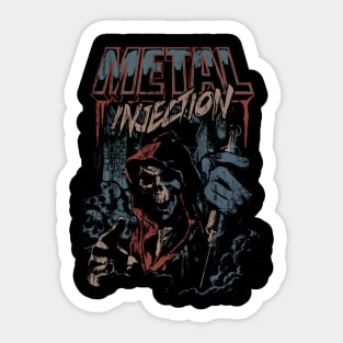 Metal Injection Retro Needle Design Sticker